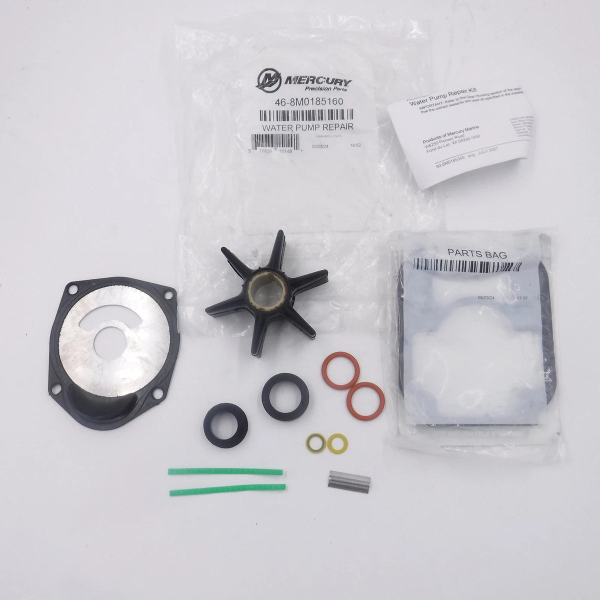OEM Mercury Quicksilver Water Pump Repair Kit (Part # 46-8M0185160)